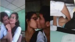 வகுப்பறையில் காதல் கொள்ளும் இளம் கல்லூரி பொறியாளர் ஜோடி